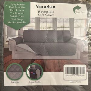 Gray Reversible Sofa Cover